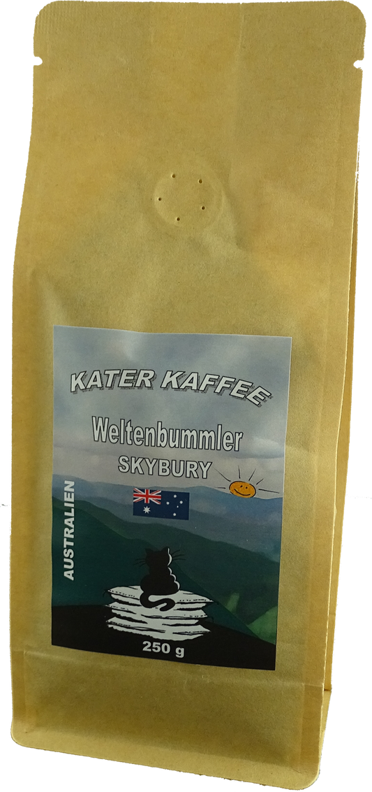 Kater Kaffee Weltenbummler Australien Skybury